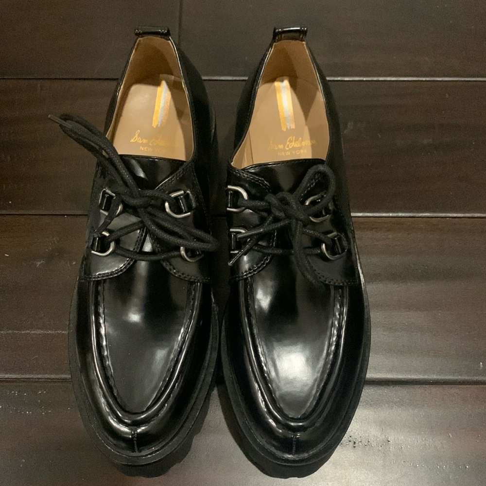 Monna Platform Lug-Sole Loafer Flats